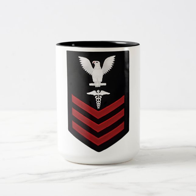 US Navy Hospital Corpsman Insignia Kaffemugg (Center)