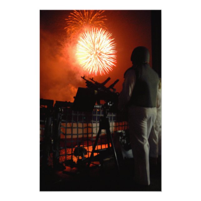 US Navy Independence fyrverkerier över hela världe Fototryck (Framsidan)
