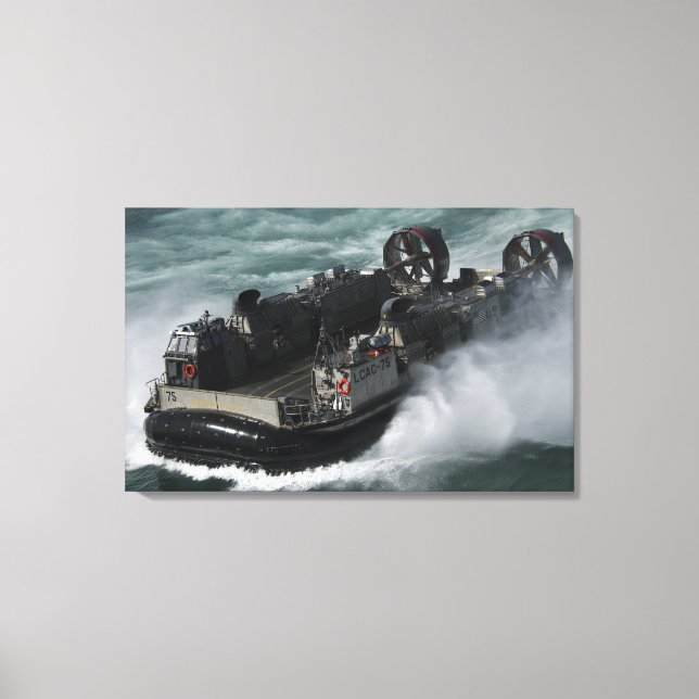 US Navy Landing Craft Luft Cushion Canvastryck (Framsida)