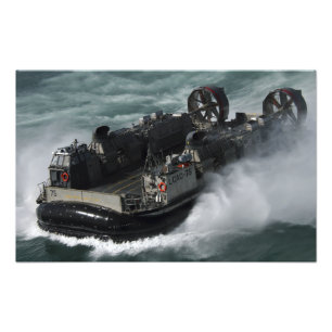US Navy Landing Craft Luft Cushion Fototryck