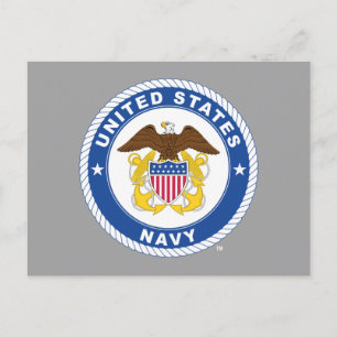 US Navy Officersmärke Vykort