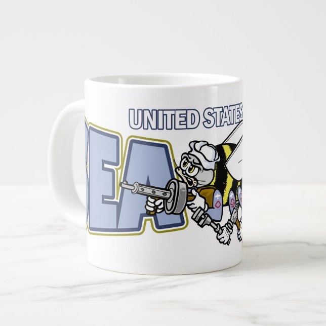 US Navy Seabee Jumbo Mugg (Framsida vänster)