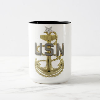 US Navy Senior Chief Petty Officer (SCPO) Ankar Två-Tonad Mugg