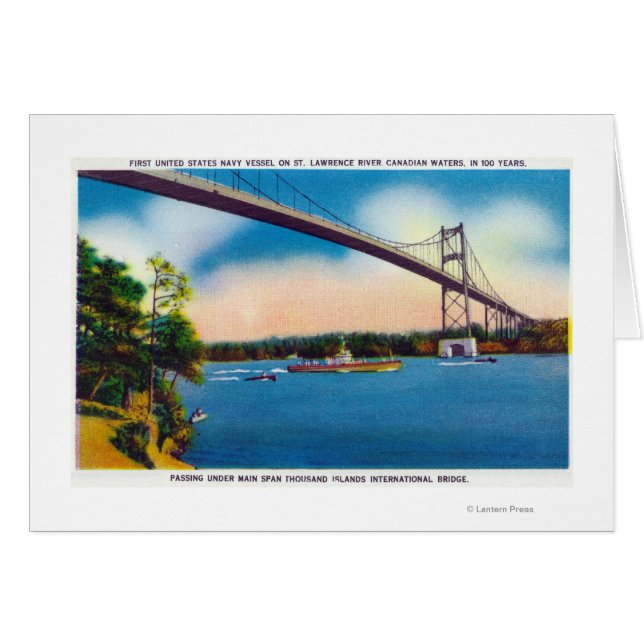 US Navy Vessel Hälsningskort (Framsidan Horizontal)