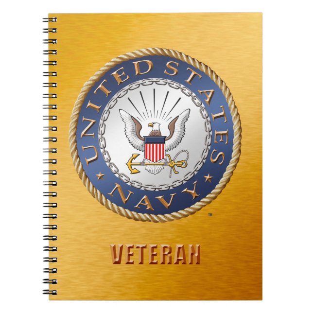 US Navy-veteran Spiral Foto Anteckningsbok (Framsidan)