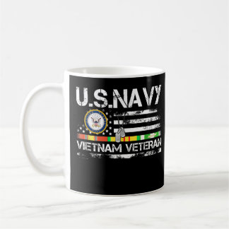 US Navy Vietnam Veteran USA Flag Vietnam Vet Flag  Kaffemugg