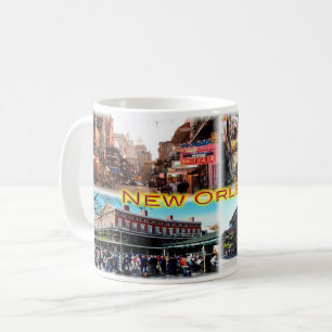 US New Orleans - Bourbon Street - Mardi Gras - Kaffemugg