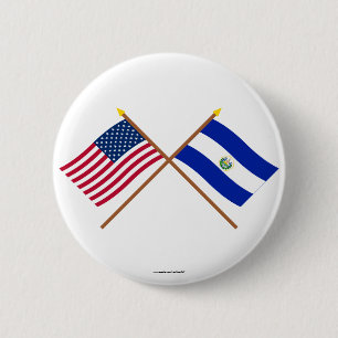 US och El Salvador korsad flaggor Knapp