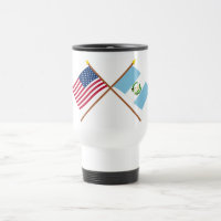 US och Guatemala korsad flaggor
