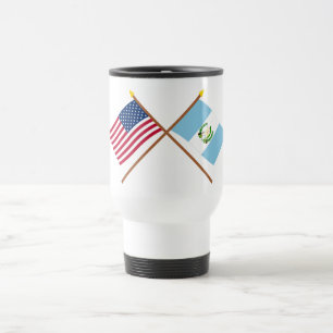 US och Guatemala korsad flaggor Resemugg