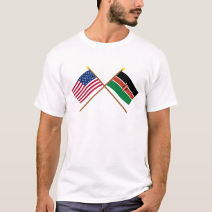 US och Kenya korsad flaggor T Shirt
