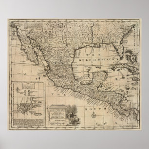 US och Mexico Poster