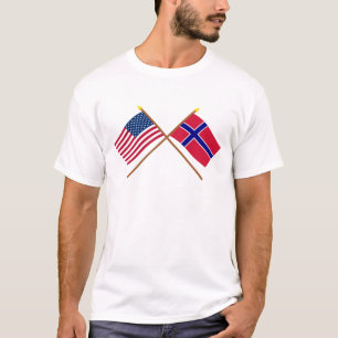 US och norge korsad flaggor T Shirt