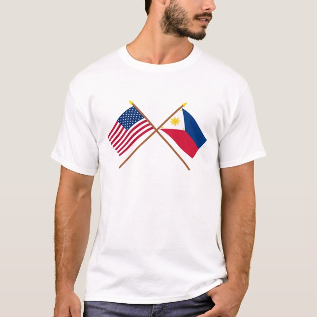 US och Philippines korsad flaggor Tröja (Framsida)