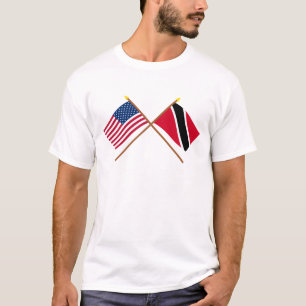US och Trinidad & Tobago korsad flaggor T Shirt