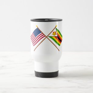 US och Zimbabwe korsad flaggor Resemugg