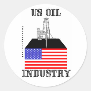 US Oil Industry,Oil Fält Sticker,Oil Riges,Oil,Gas Runt Klistermärke