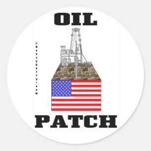 US Oil Patch,Sticker,Decal,Oil,Gas,Gift,Oilman Runt Klistermärke