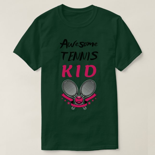 US Open Tennis Kid Racket och Boll 3 T Shirt (Design framsida)
