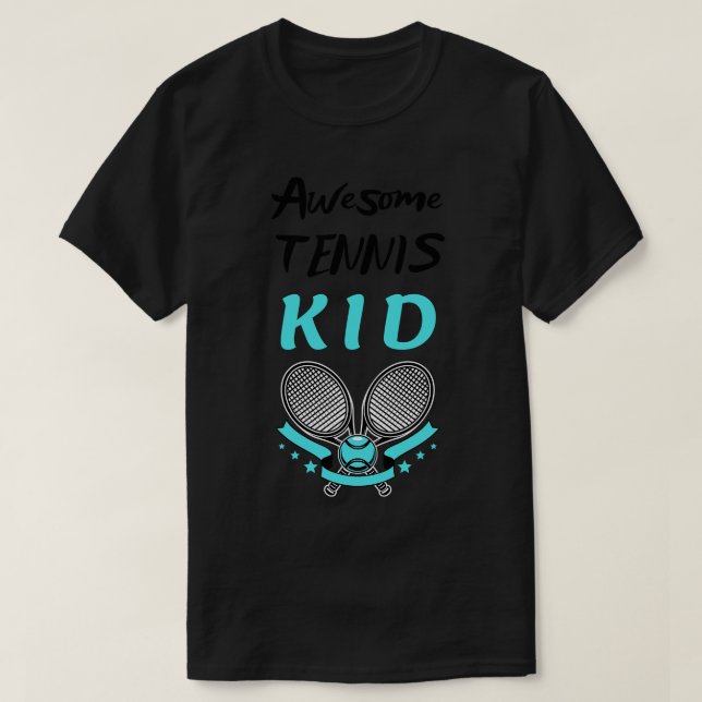 US Open Tennis Kid Racket och Boll T Shirt (Design framsida)