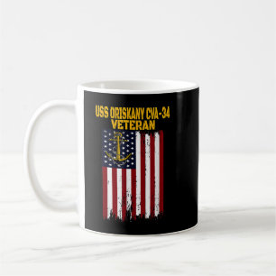 US Oriskany CVA-34 Aircraft Carrier Veteran Day F Kaffemugg