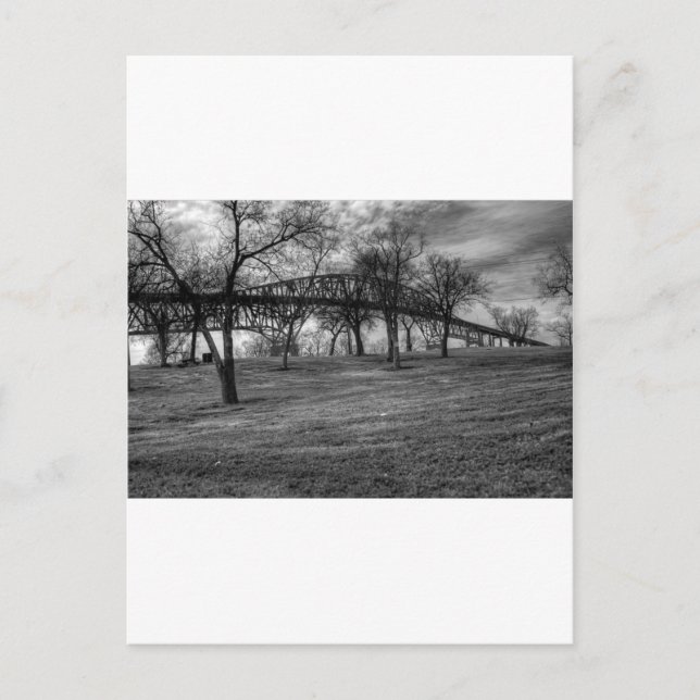 US överbryggar på port Arthur, TX. Svart och Vykort (Framsida)