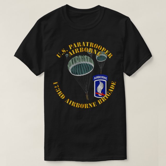 US Paratrooper 173rd Bde T Shirt (Design framsida)