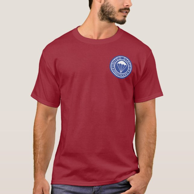 Us-Paratroops + Luftburna vingarT-tröja T-shirt (Framsida)