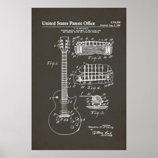 US Patent - Acoustic Guitar Poster (Framsidan)