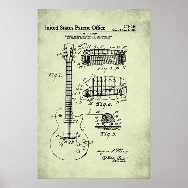 US Patent - Acoustic Guitar Poster (Framsidan)