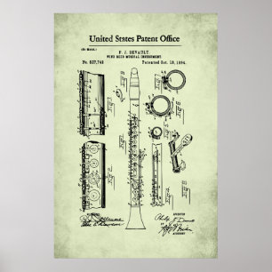 US Patent - Clarinet Poster