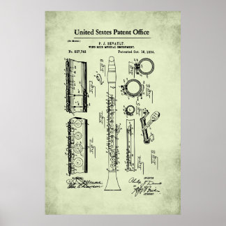 US Patent - Clarinet Poster