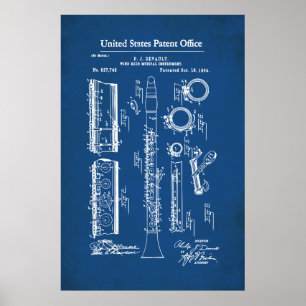 US Patent - Clarinet Poster