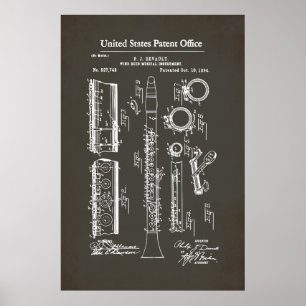 US Patent - Clarinet Poster