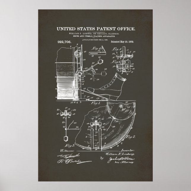 US Patent - Drum Pedal Poster (Framsidan)