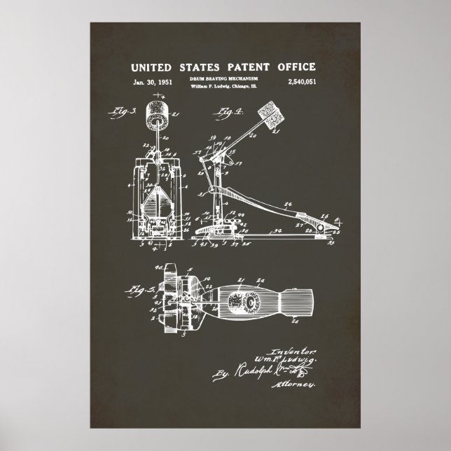 US Patent - Drum Pedal Poster (Framsidan)