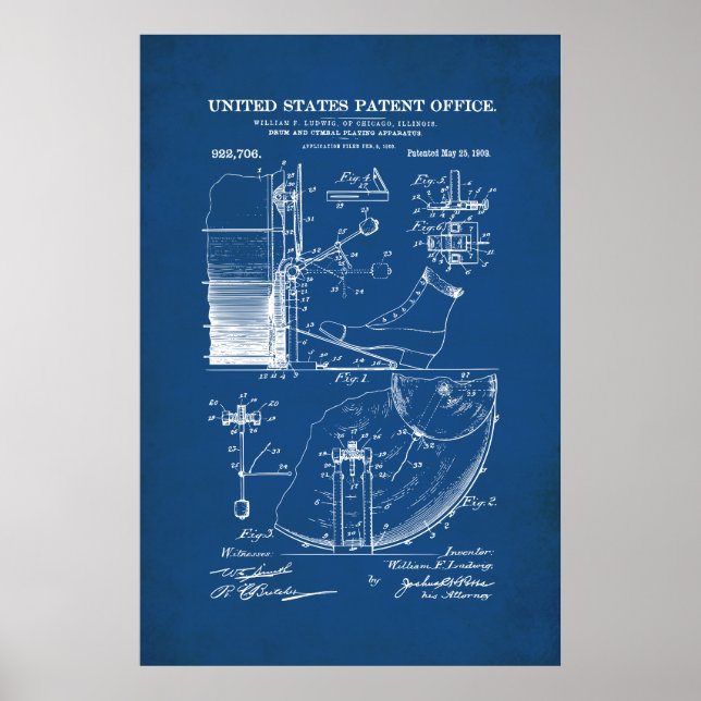 US Patent - Drum Pedal Poster (Framsidan)