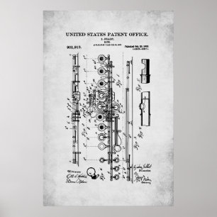 US-patent - Flöjt Poster