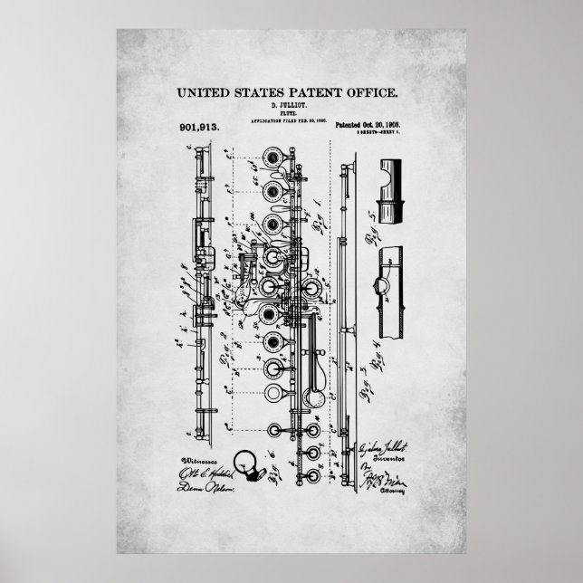 US-patent - Flöjt Poster (Framsidan)