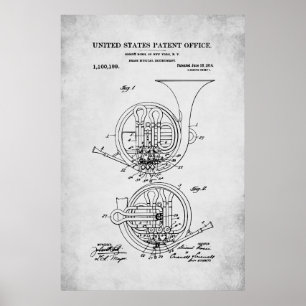 US Patent - Fransk Horn Poster