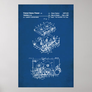 US Patent - Kassettbandspelare Poster