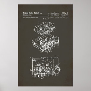 US Patent - Kassettbandspelare Poster