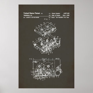 US Patent - Kassettbandspelare Poster