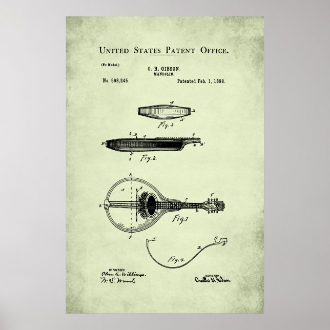 US Patent - Mandolin Poster (Framsidan)
