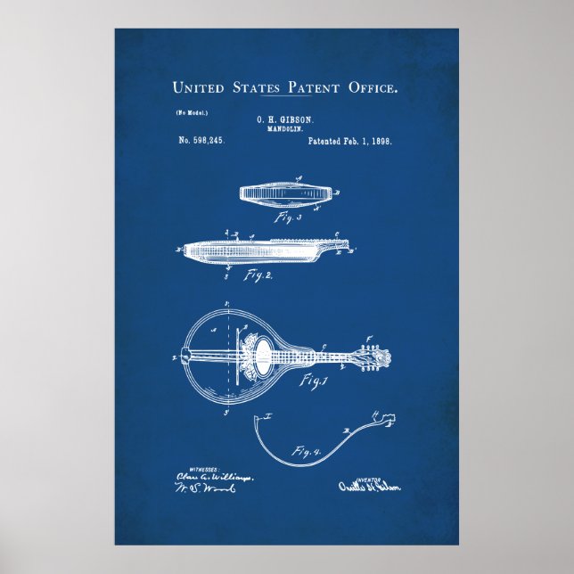 US Patent - Mandolin Poster (Framsidan)