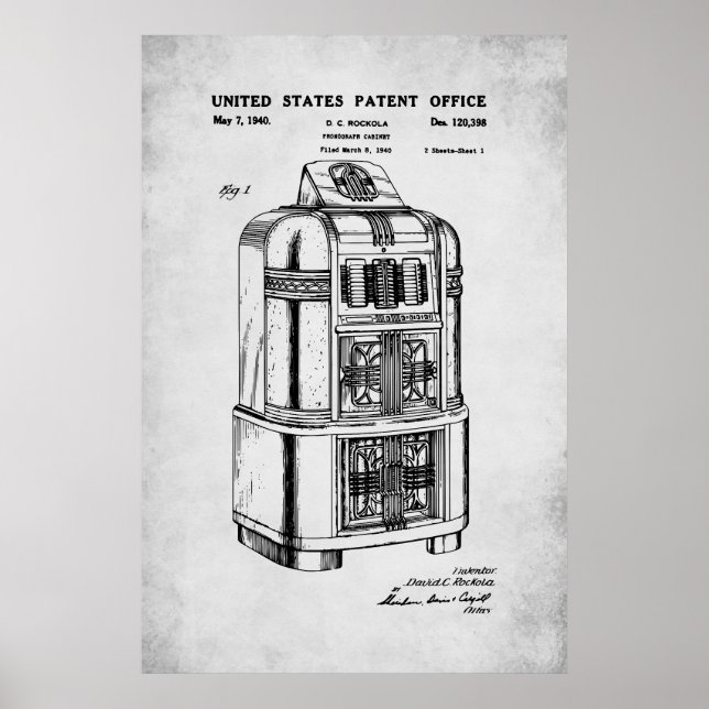 US-patent - Rockola Poster (Framsidan)