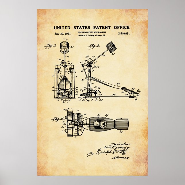 US-patent - Trumfotpedal Poster (Framsidan)
