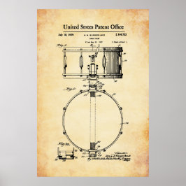 US-patent - virveltrumma Poster