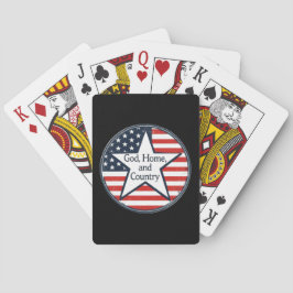 US patriot logotyp Gud Hem Land US flagga retro  Casinokort