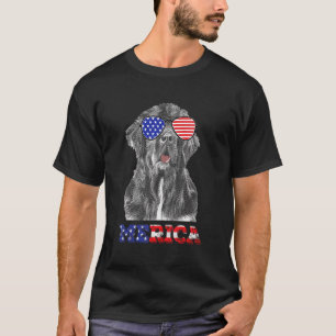 Us Patriotic Merica Newfoundland Hund USA T Shirt